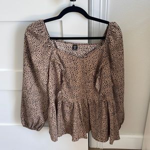 Shein curve ruffled blouse. Brand new. Never worn